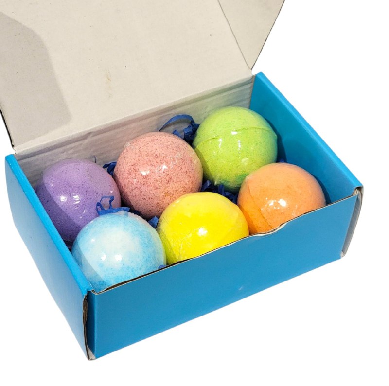 SET DE BOMBAS DE SAL DE BAÑO CON 6 FRAGANCIAS 6PCS SADOER 100GX6