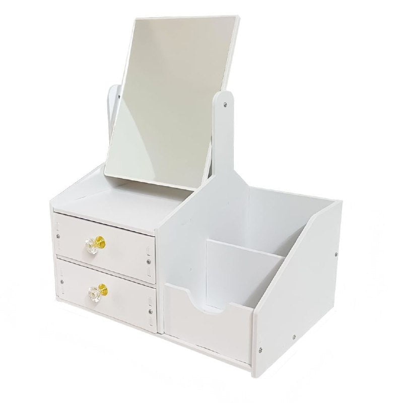 ESTANTE ORGANIZADOR DE COSMETICOS, MAQUILLAJE O JOYERIA COLOR BLANCO 29X20X14CM