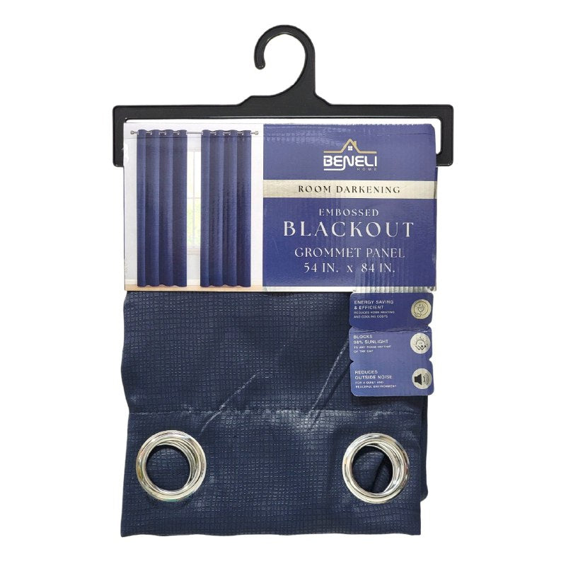 CORTINAS PARA HOGAR OSCURAS CON OJALES QUE BLOQUEAN LA LUZ 58X84" BENELI HOME