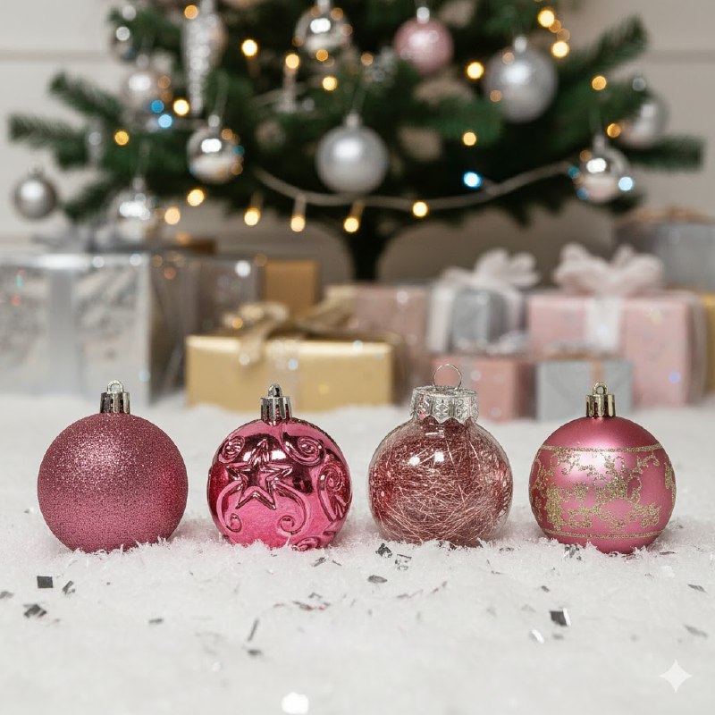 DECORACION ADORNO NAVIDEÑO PAQUETE DE 24 BOLAS DECORATIVAS,6 CM 42X70X64 IDEALES PARA DARLE UN TOQUE UNICO A TU ARBOL DE NAVIDAD