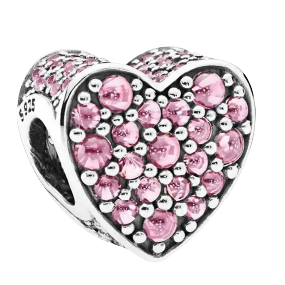 PCHARM928 CORAZON DE CIRCONES ROSAS
