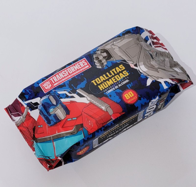 TOALLITAS HUMEDAS ANTIBACTERIALES SIN ALCOHOL TRANSFORMERS 80UND