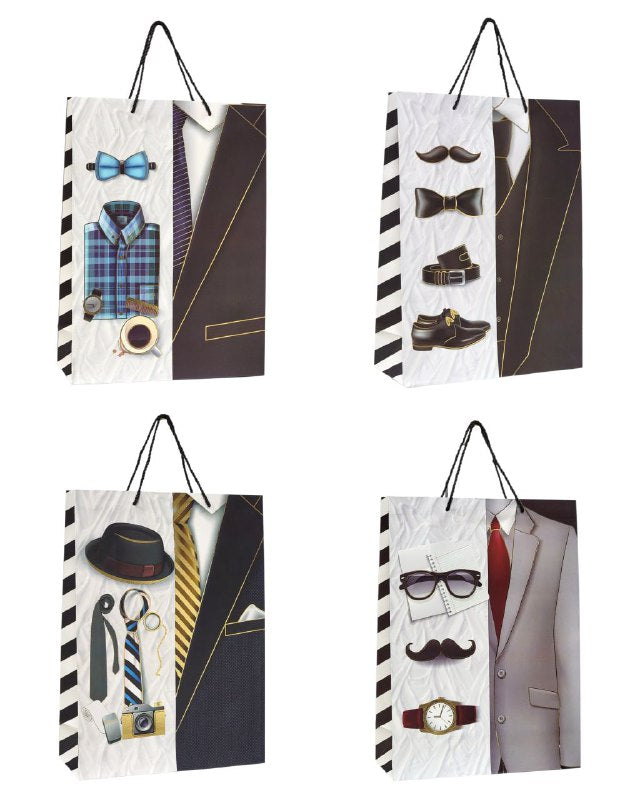 BOLSA DE REGALO PARA HOMBRE GRANDE 30X12X41.5CM