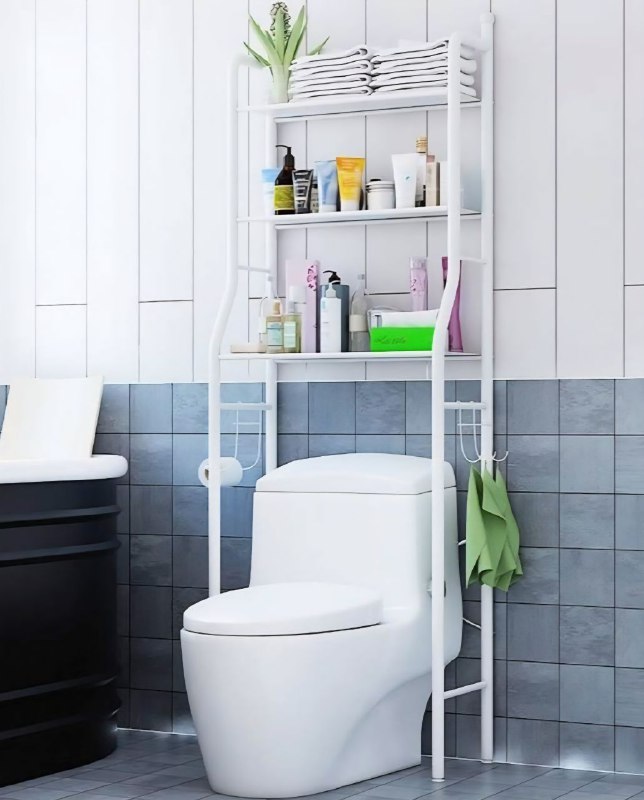 ESTANTE ORGANIZADOR PARA BAÑO DE 3 NIVELES SOBRE EL INODORO SERVICIO TOILET RACK 157X46X26CM
