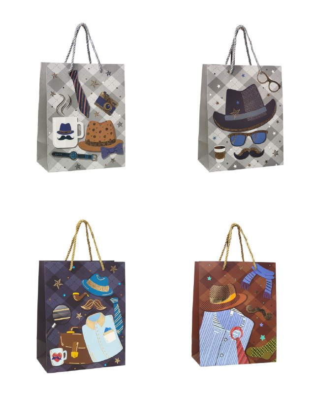 BOLSA DE REGALO PARA HOMBRE PEQUEÑA 18X10X23CM