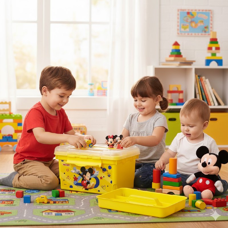 ORGANIZADOR CAJA DE ALMACENAMIENTO ORGANIZADORA PARA NIÑOS DE MIKCEY MOUSE 17X27X17CM