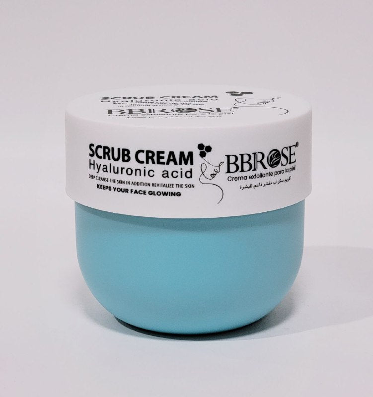 CREMA FACIAL EXFOLIANTE DE ACIDO HIALURONICO, MANTIENE EL ROSTRO RADIANTE, LIMPIA PROFUNDAMENTE LA PIEL E HIDRATA BBROSE 300ML