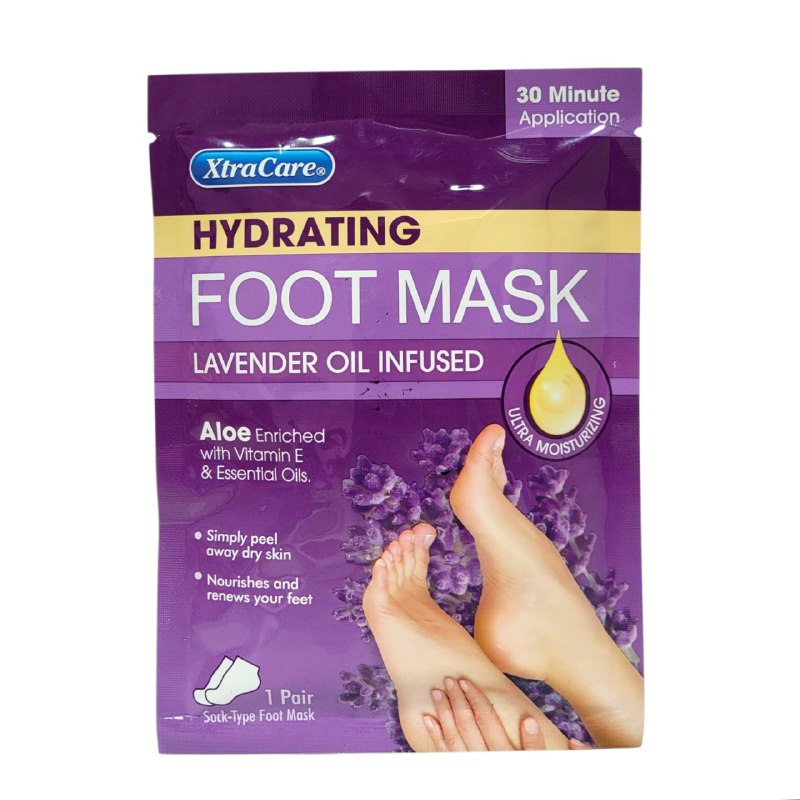 MASCARILLA PARA PIES HIDRATANTE DE ACEITE DE LAVANDA Y ALOE XTRACARE 1 PAR