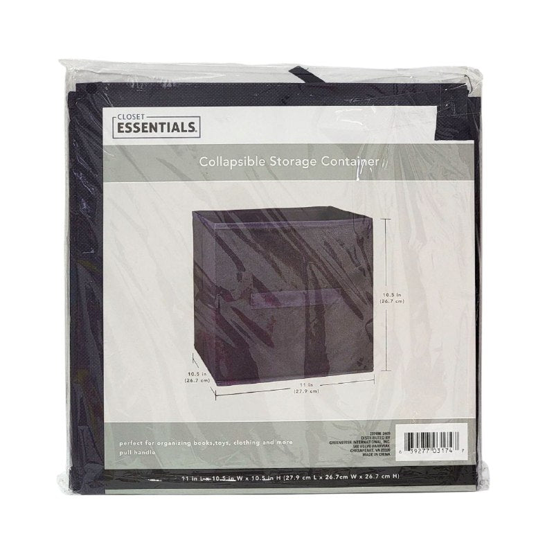ORGANIZADOR CAJA DE ALMACENAMIENTO PLEGABLE, CESTA PARA LIBROS, JUGUETES, ROPA Y MAS CLOSET ESSENTIALS 26.7CMX27.9X26.7CM