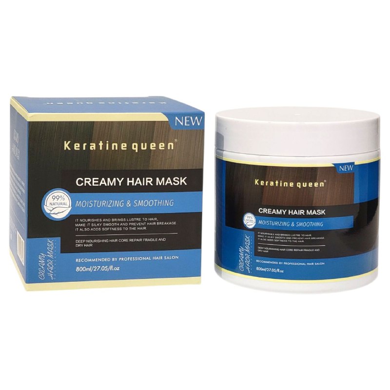 MASCARILLA PARA EL CABELLO CREMOSA HIDRATANTE Y SUAVIZANTE KERATINE QUEEN 800ML