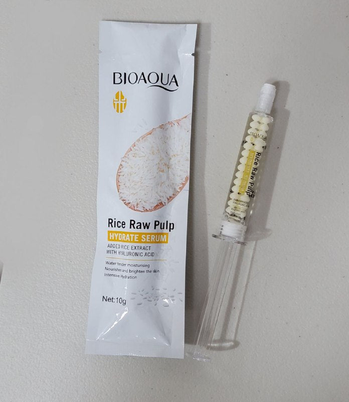 SUERO FACIAL HIDRATADO DE PULPA CRUDA DE ARROZ REFRESCANTE Y FACIL DE ABSORBER BIOAQUA 10G