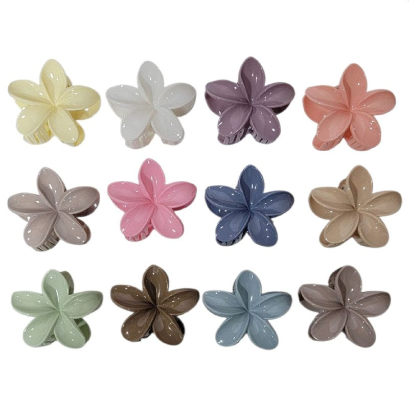 GANCHO PARA EL CABELLO DE FLOR HAWAIANA, PINZAS DE SUJECION FUERTE, ACCESORIO PARA EL CABELLO PAQUETE DE 12UND, MEDIDA 7CM