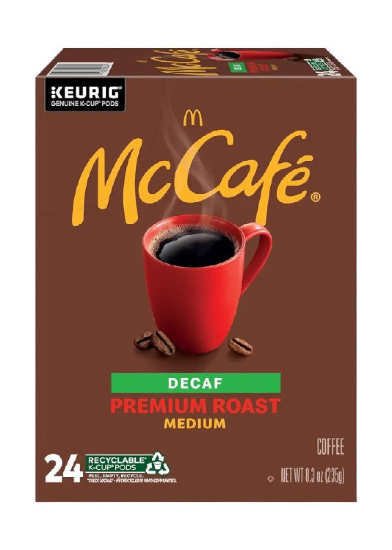 COMIDA CAFE DESCAFEINADO TOSTADO PREMIUM MEDIO EN CAPSULAS MCCAFE 24UND