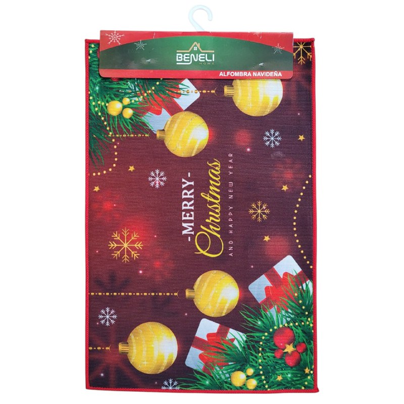 ALFOMBRAS DECORATIVAS NAVIDEÑAS PARA PISO ELEGANTES Y FESTIVAS 50X80CM, CREAN UNA ATMOSFERA MAGICA EN TU ENTRADA, COCINA O PASILLO BENELI HOME 6 ESTILOS