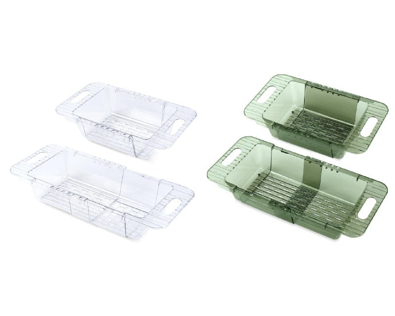 ORGANIZADOR RECIPIENTE DE ALMACENAMIENTO DE 2 PIEZAS PARA LAVAR FRUTAS Y VERDURAS ESCURRIDOR, 2 COLORES