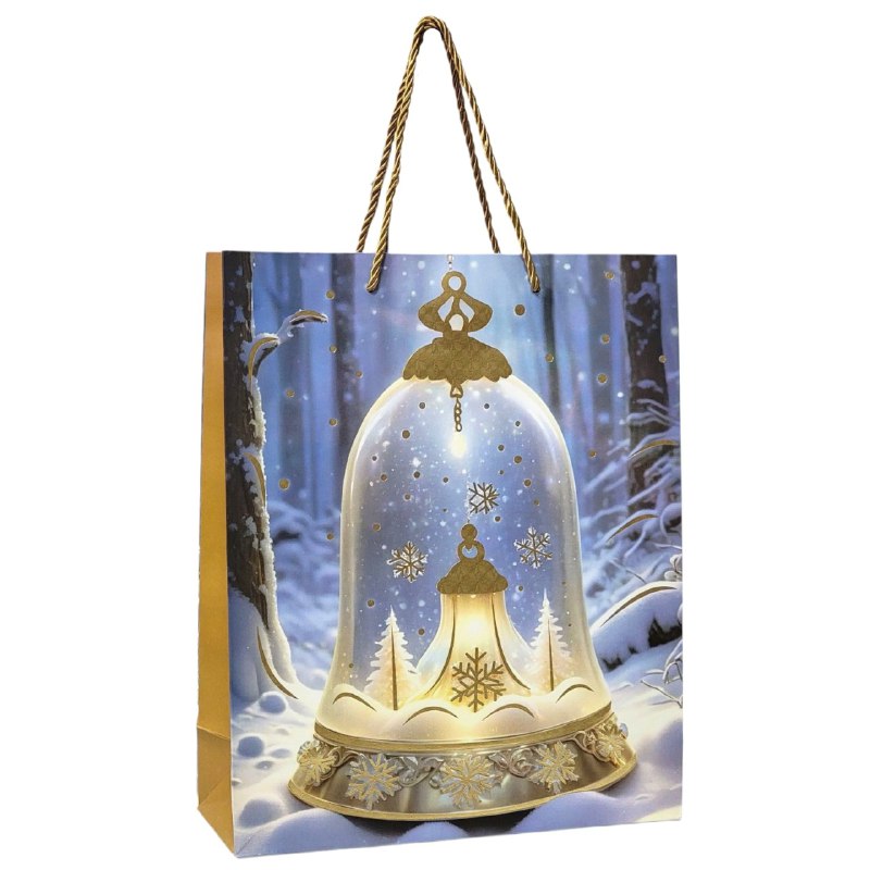 BOLSA DE REGALO NAVIDEÑA MEDIANA 26X32X10CM