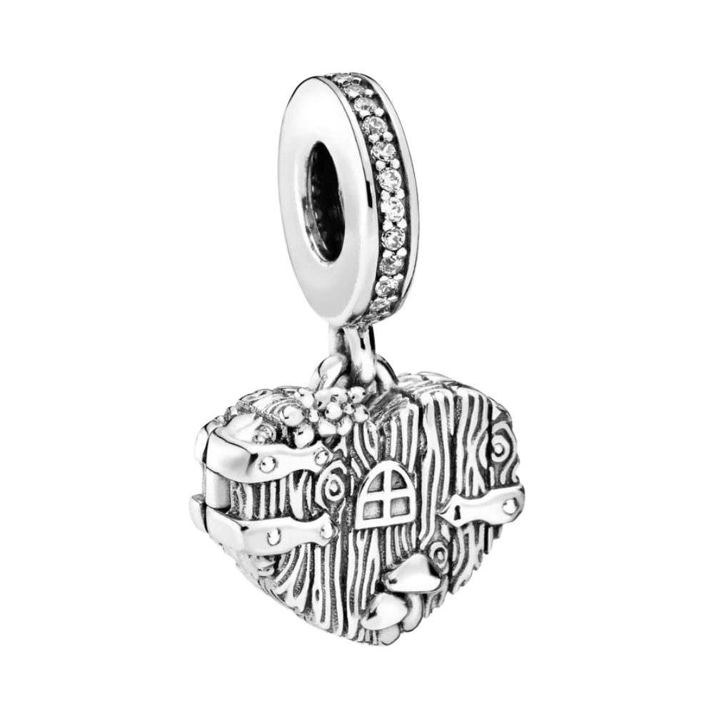 PCHARM1973 COLGANTE DE CORAZON EN FORMA DE MAQDERA