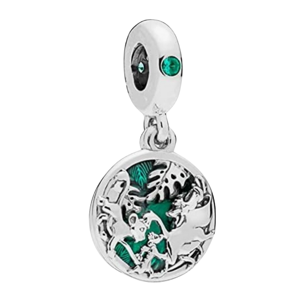 PCHARM1432 COLGANTE DOBLE FONDO VERDE DEL REY LEON