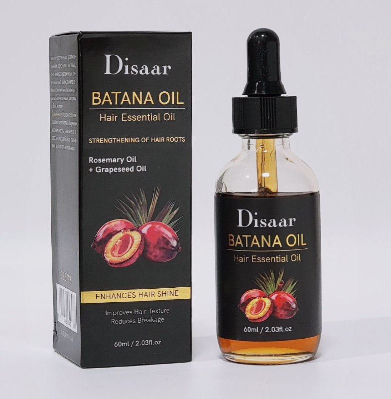 ACEITE PARA EL CABELLO DE BATANA, FORTALECE LAS RAICES DEL CABELLO Y MEJORA EL BRILLO CON ACEITE DE ROMERO Y ACEITE DE SEMILLA DE UVA DISAAR 60ML