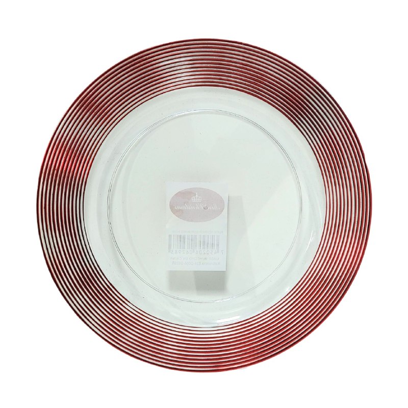 PLATO DE CARGA DECORATIVO NAVIDEÑO ROJIZOS 32X32CM