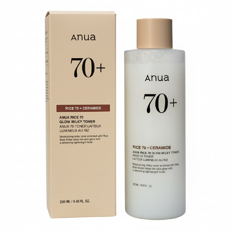 TONICO FACIAL LECHOSO DE ARROZ Y CERAMIDA BRILLANTE REFRESCANTE ANUA 250ML