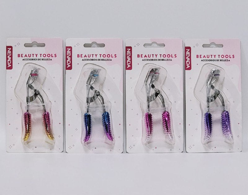 RIZADOR DE PESTAÑAS, ACCESORIOS DE BELLEZA 4 COLORES, NEVADA BEAUTY TOOLS