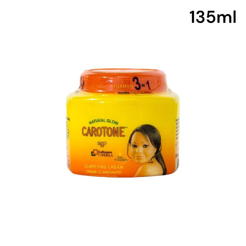 CREMA FACIAL ORIGINAL CAROTONE ACLARANTE, HIDRATANTE Y ANTIOXIDANTE NATURAL GLOW 135ML