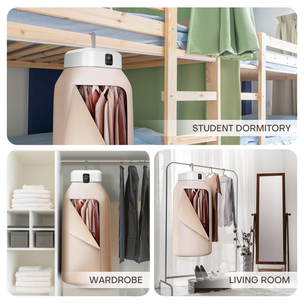 MAQUINA SECADORA DE ROPA PLEGABLE, PORTÁTIL SECADO RAPIDO, PEQUEÑO Y PORTATIL, CONTROL REMOTO RAPIDO SECADO FOLDING CLOTHES DRYER