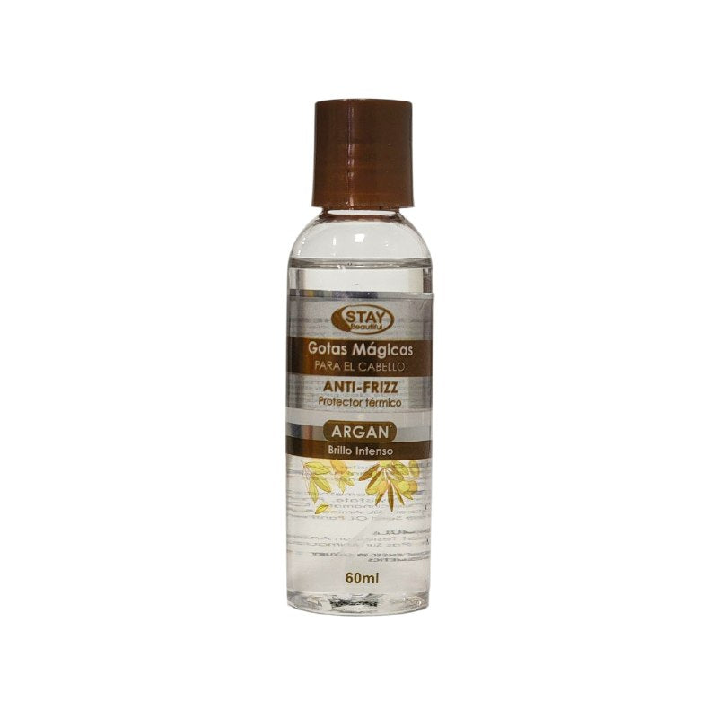 ACEITE PARA EL CABELLO GOTAS MAGICAS DE ARGAN ANTIFRIZZ, PROTECTOR TERMICO Y BRILLO INTENSO STAY BEAUTIFUL 60ML