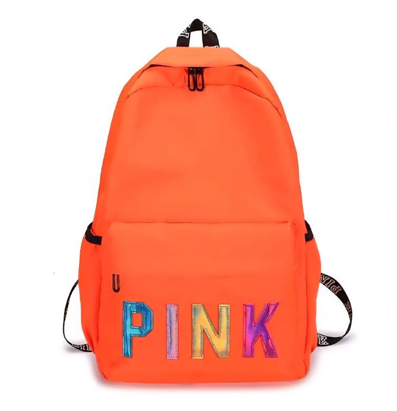 MOCHILA ECONÓMICA PINK DE TELA IMPERMEABLE COLOR ANARANJADO