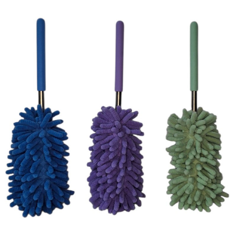 PLUMERO LIMPIADOR DE MICROFIBRA EN SET DE 3 PIEZAS PARA LIMPIEZA 77CM, ATRAPA Y RETIENE EL POLVO HOUSEFUL