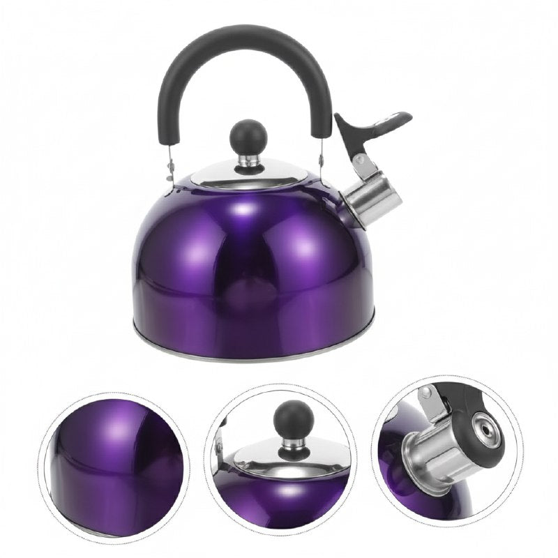 MAQUINA TETERA HERVIDOR DE AGUA CON SILVATO DE ACERO INOXIDABLE 2.5L, CALENTAMIENTO RAPIDO CRYSTAL CUISINE