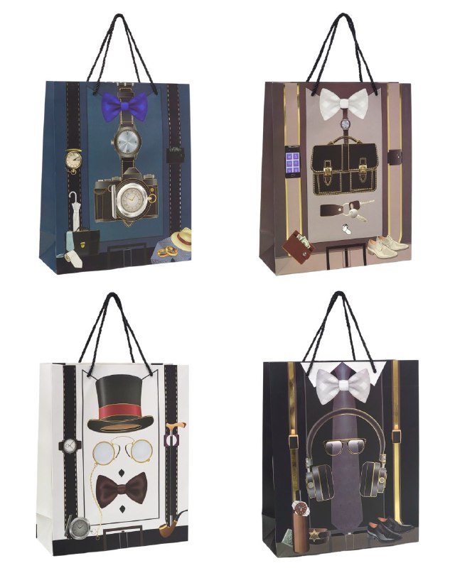 BOLSA DE REGALO PARA HOMBRE MEDIANA 26X32X10CM