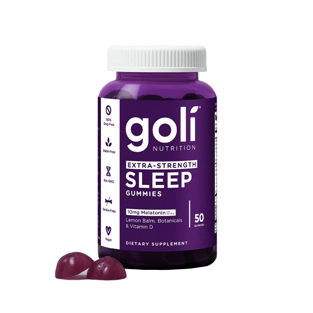 GOMITAS PARA DORMIR EXTRA FUERTES DE GOLI BALSAMO DE LIMON Y VITAMINA D, 10MG DE MELATONINA GOLI NUTRITION 50UND