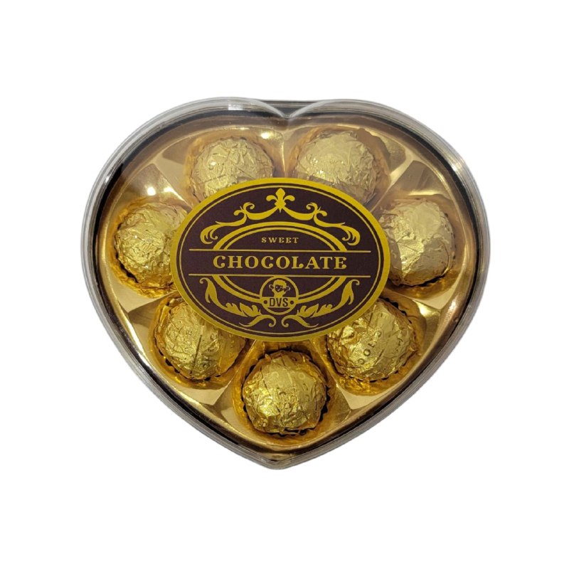 COMIDA CHOCOLATE DE REGALO DELICIOSO FORMA CORAZON BUEN SABOR DVS DIPROVISA 8UND DE 10G