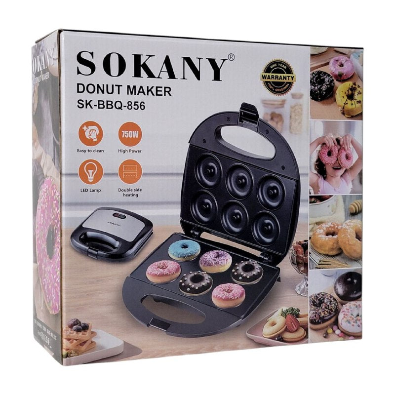 MAQUINA DE MINI DONAS CALEFACCION DE DOBLE CARA 750W, SK-BBQ-856 SOKANY