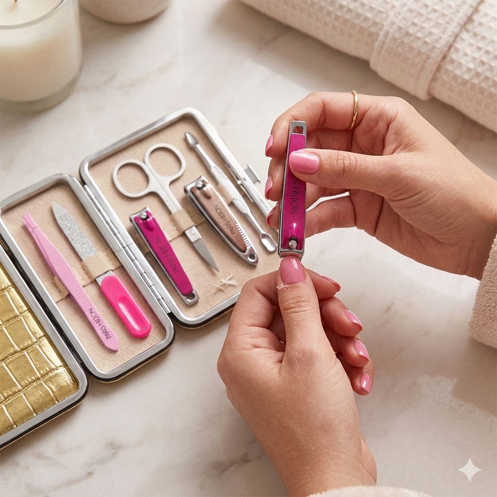 SET DE MANICURA Y PEDICURA DE LUJO 8PCS PARIS HILTON