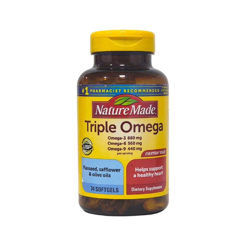 VITAMINAS EN CAPSULAS DE TRIPLE OMEGA 3,6 Y 9 PARA LA SALUD INTEGRAL NATURE MADE 70UND