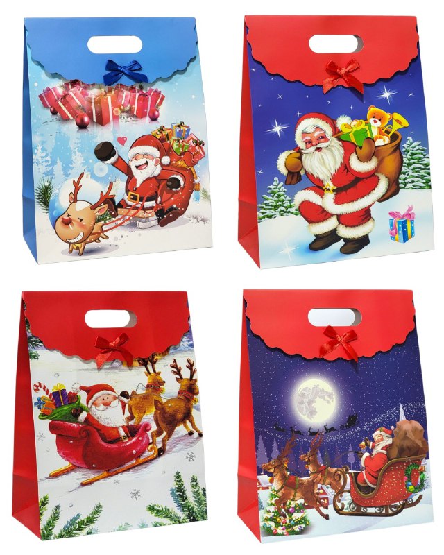 BOLSA DE REGALO NAVIDEÑA EXTRA GRANDE 37X28CM