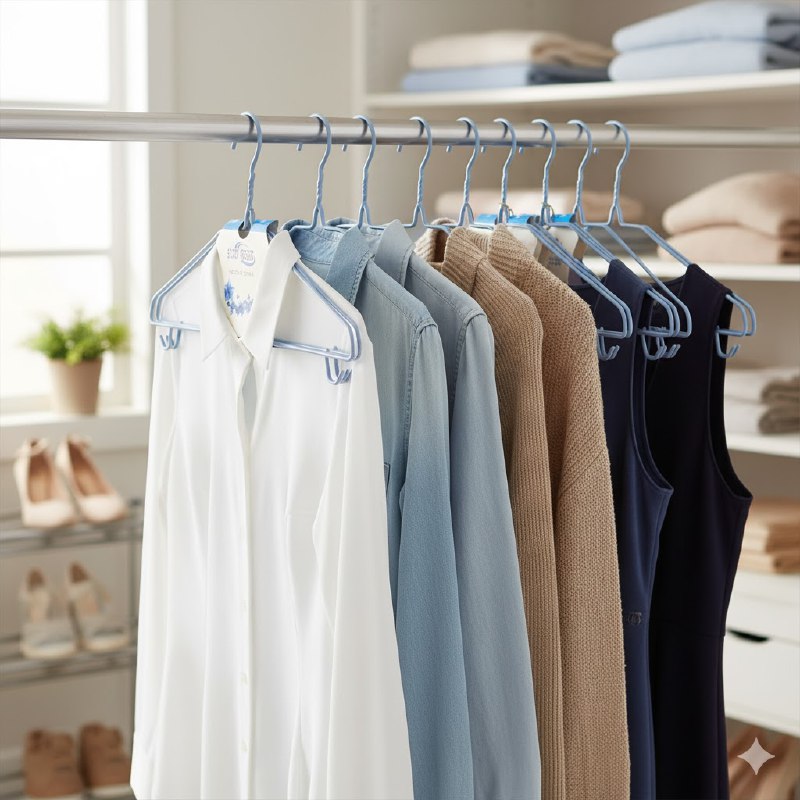 GANCHO ORGANIZADOR DE ROPA METALICOS ELEGANTES EN PAQUETE DE 10UND STURDY FOREVER