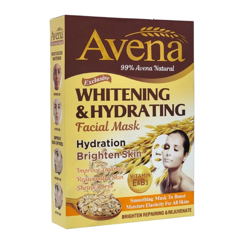 MASCARILLA FACIAL DE AVENA BLANQUEADORA E HIDRATANTE, ACIDO HIALURONICO, VITAMINA E Y B3, HIDRATACION INTENSIVA PARA EL ROSTRO PIEL SALUDABLE FRUIT OF THE WOKALI PROFESSIONAL CARE 30ML