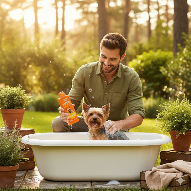 SHAMPOO Y ACONDICIONADOR PARA PERROS PARA TODO TIPO DE PELAJE CON EXTRACTO DE MARACUYA PET CLEAN 700ML