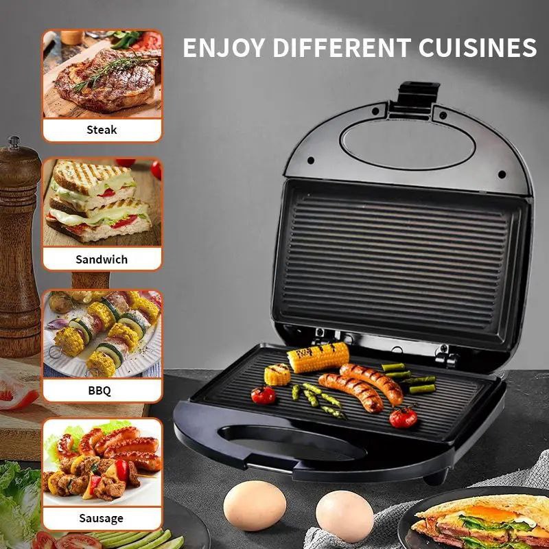 MAQUINA PARRILA ELECTRICA ANTIADHERENTE DE CALEFACCION RAPIDA DE GRAN POTENCIA DE 750W SK-116 SOKANY