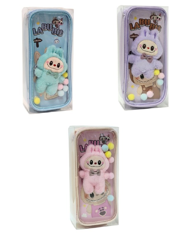 CARTUCHERA DE LABUBU QUE COMBINA ORGANIZACION IMPECABLE CON DISEÑO IRRESISTIBLE 3 COLORES