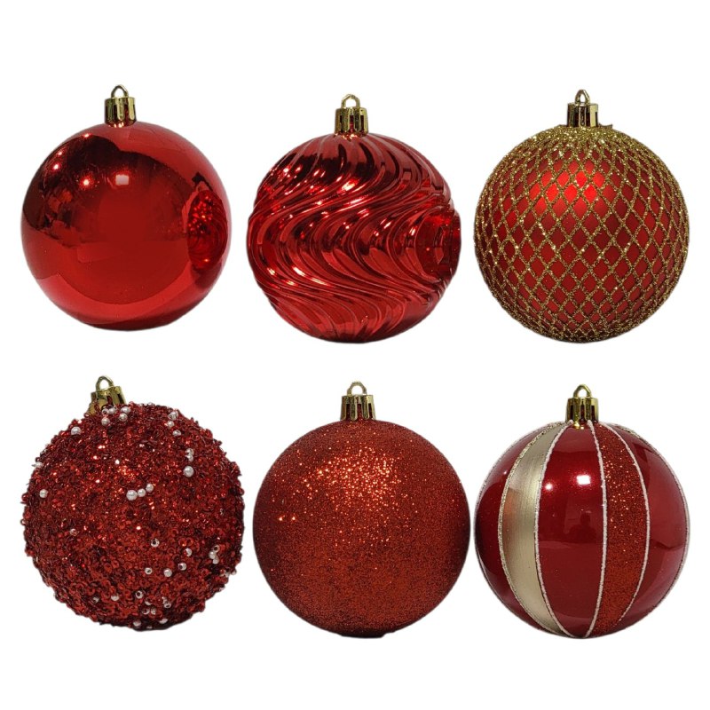 DECORACION ADORNO NAVIDEÑO PAQUETE DE 16 BOLAS DECORATIVAS 8CM 49x49x65, IDEALES PARA DARLE UN TOQUE UNICO A TU ARBOL DE NAVIDAD