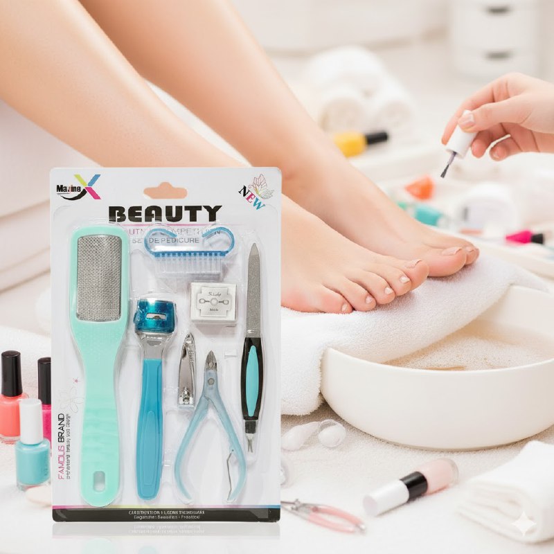 SET DE PEDICURA DE 7 PIEZAS QUE ELIMINAN CALLOS, ALISAN LA PIEL Y MANTIENEN TUS UÑAS IMPECABLES MAXINE BEAUTY