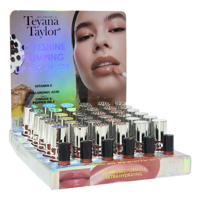 BRILLO LABIAL LIP CON VITAMINA E Y ACIDO HIALURONICO DUPE DE YVES SAINT LAURENT 8ML, DA VOLUMEN A TUS LABIOS QUE HIDRATA Y REALZA TU SONRISA HOLLYWOOD L.A TEYANA TAYLOR