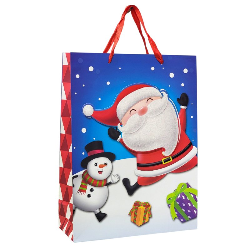 BOLSA DE REGALO NAVIDEÑA GRANDE 30X40X12CM