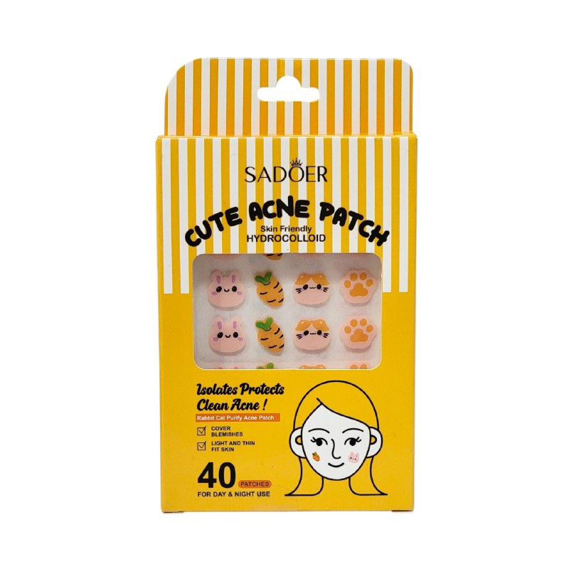 PARCHE PARA EL ACNE, NO IRRITA LA PIEL, ABSORCION EFECTIVA, DEJA LA PIEL SUAVE Y DELICADA SADOER 40UND