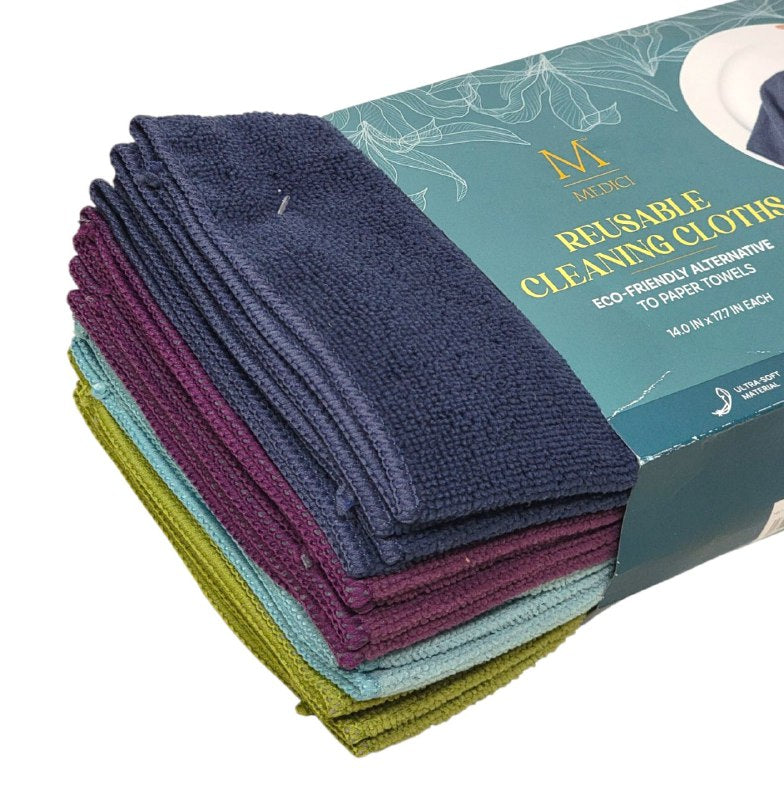 TRAPO DE MICROFIBRA MULTIUSOS EN PAQUETE DE 16 PIEZAS MEDICI 35.56CM X 43.43CM